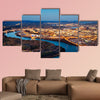 Chattanooga downtown at night as seen from Lookout Mountain multi panel canvas wall art