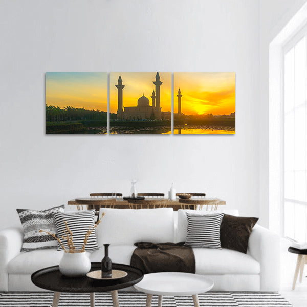 Tengku Ampuan Jemaah Mosque, Bukit Jelutong, Malaysia Panoramic Canvas Wall Art