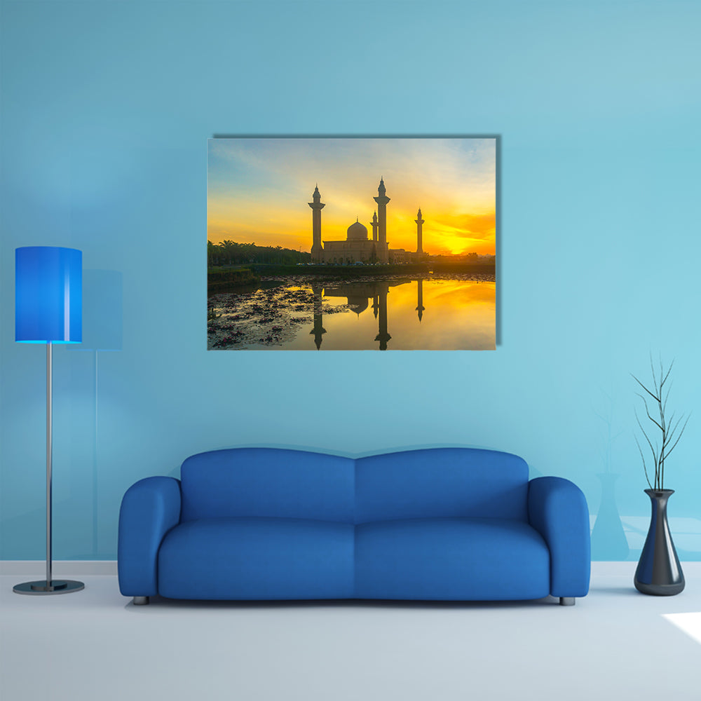 The Tengku Ampuan Jemaah Mosque, Bukit Jelutong, Malaysia multi panel canvas wall art