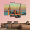 Blue mosque in glorious sunset, Istanbul multi panel canvas wall art