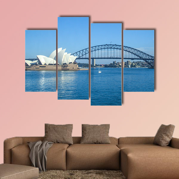 Sydney Opera House Sydney Harbour Bridge Road Bridge canvas wall art