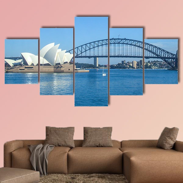 Sydney Opera House Sydney Harbour Bridge Road Bridge canvas wall art