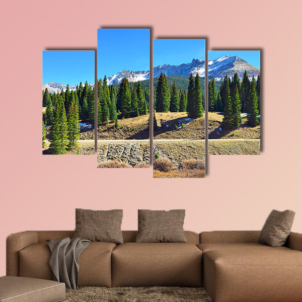 Mountains of Colorado during fall multi panel canvas wall art