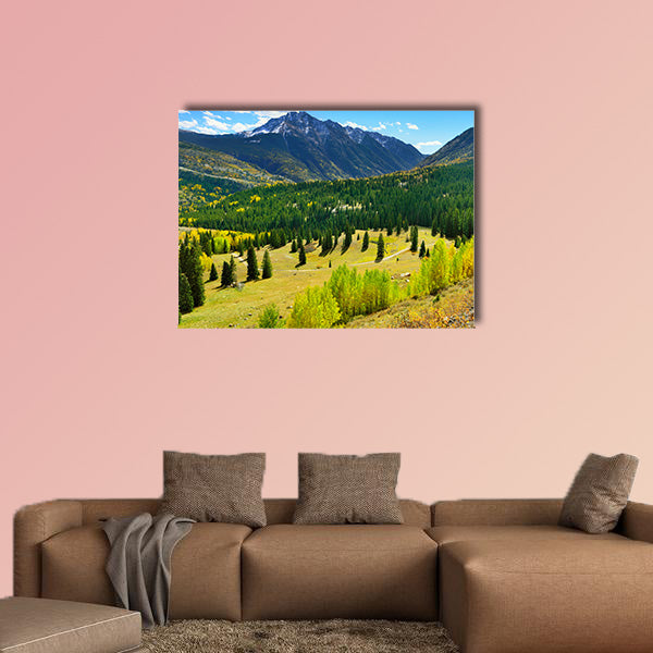 The colorful mountains of Colorado during foliage season multi panel canvas wall art