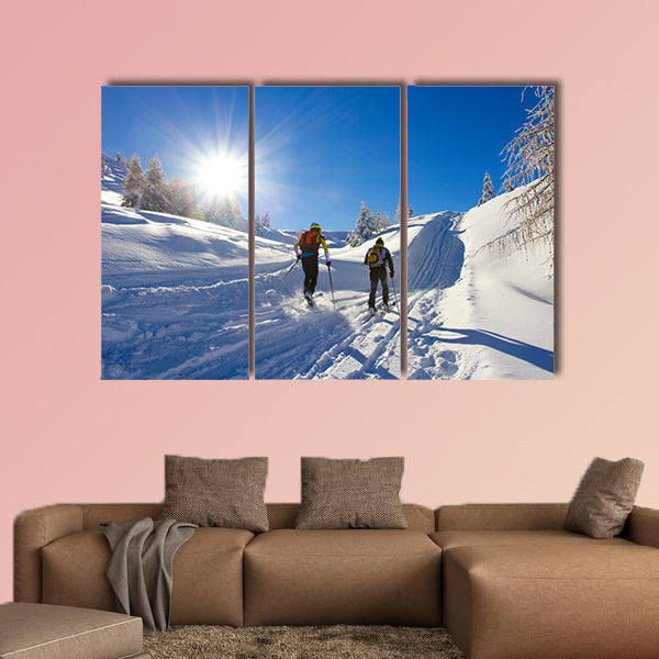 Cross-country skiing Multi panel canvas wall art
