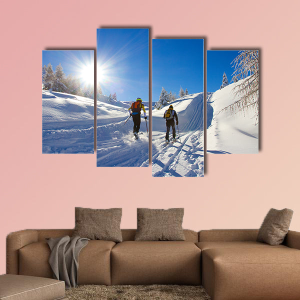 Cross-country skiing Multi panel canvas wall art
