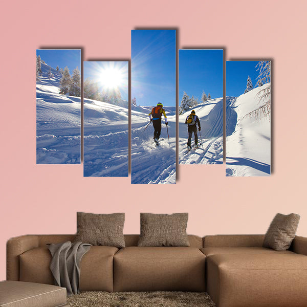 Cross-country skiing Multi panel canvas wall art