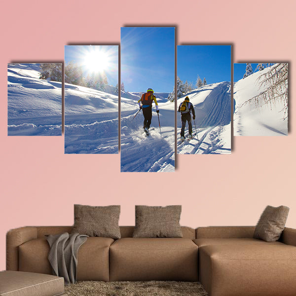 Cross-country skiing Multi panel canvas wall art