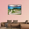 Luge track with beautiful lake and mountain at Skyline, Queenstown, wall art