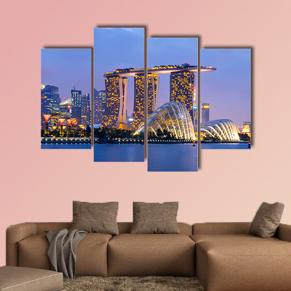 Singapore Skyline multi panel canvas wall art