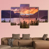 Beautiful sunset at St Mary Lake in Glacier national park wall art