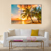 beach on a Caribbean island of Barbados Multi panel canvas wall art