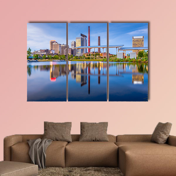 Birmingham, Alabama, USA city skyline multi panel canvas wall art