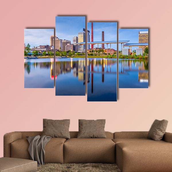 Birmingham, Alabama, USA city skyline multi panel canvas wall art