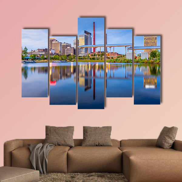 Birmingham, Alabama, USA city skyline multi panel canvas wall art