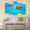 View from the Indian ocean, Island of Mauritius Multi panel canvas wall art