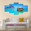 View from the Indian ocean, Island of Mauritius Multi panel canvas wall art