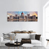 Budapest - Parliament with reflection in Danube Panoramic Canvas Wall Art