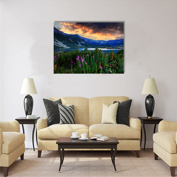 bulgarian circus lake in Rila mountain Multi panel canvas wall art