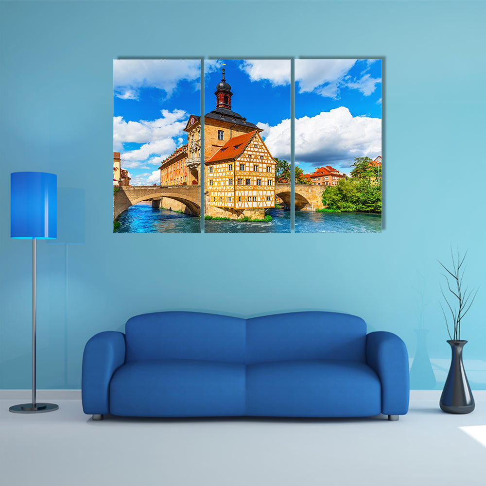 Scene Of Summer In An Old Architecture Multi Panel Canvas Wall Art