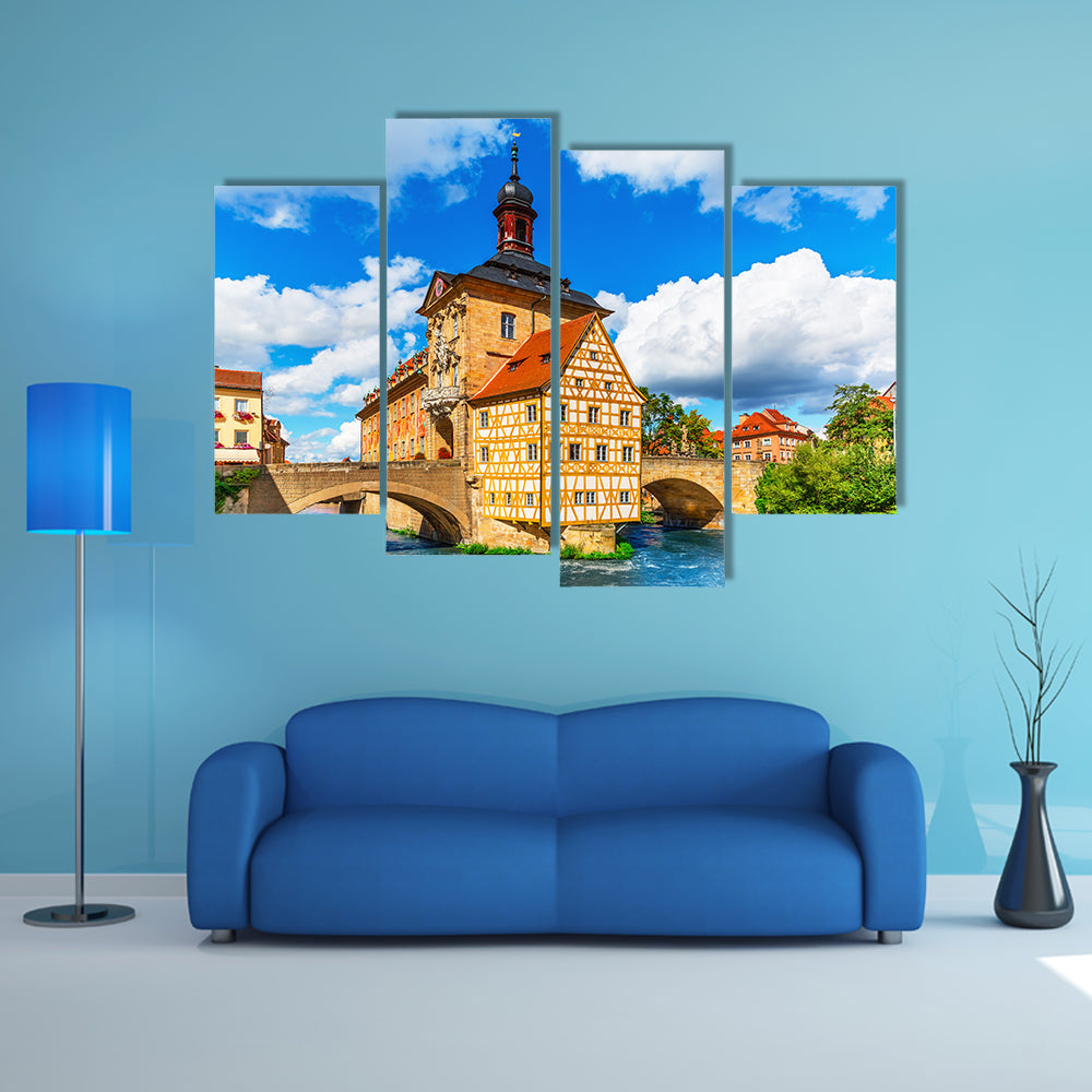 Scene Of Summer In An Old Architecture Multi Panel Canvas Wall Art