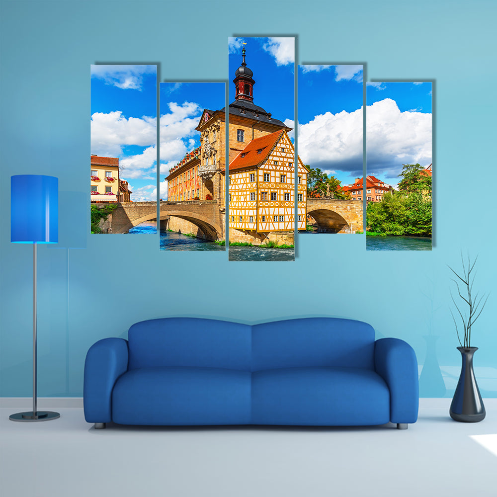 Scene Of Summer In An Old Architecture Multi Panel Canvas Wall Art