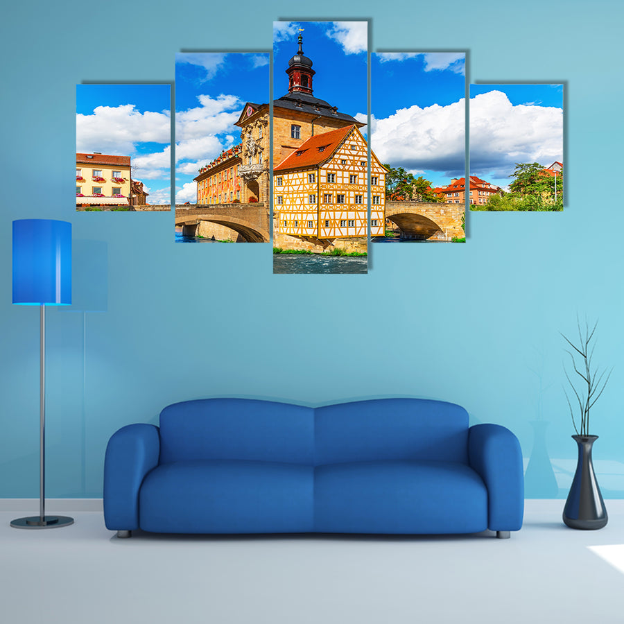 Scene Of Summer In An Old Architecture Multi Panel Canvas Wall Art