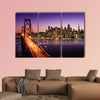 San Francisco skyline and Bay Bridge at sunset, California canvas wall art