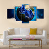 Earth planet and moon Multi Panel Canvas Wall Art