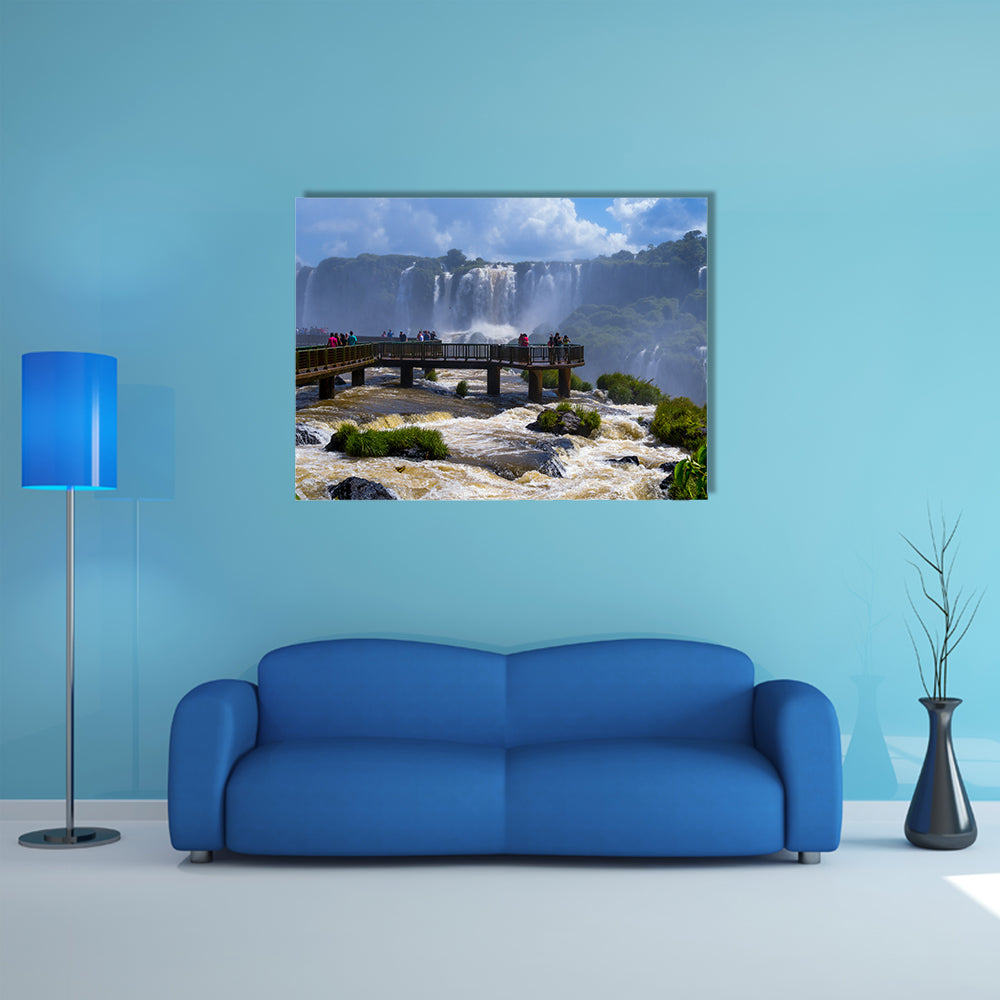 The Iguazu Falls or Iguassu Falls in Brazil Multi Panel Canvas Wall Art