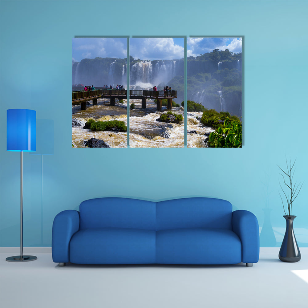 The Iguazu Falls or Iguassu Falls in Brazil Multi Panel Canvas Wall Art