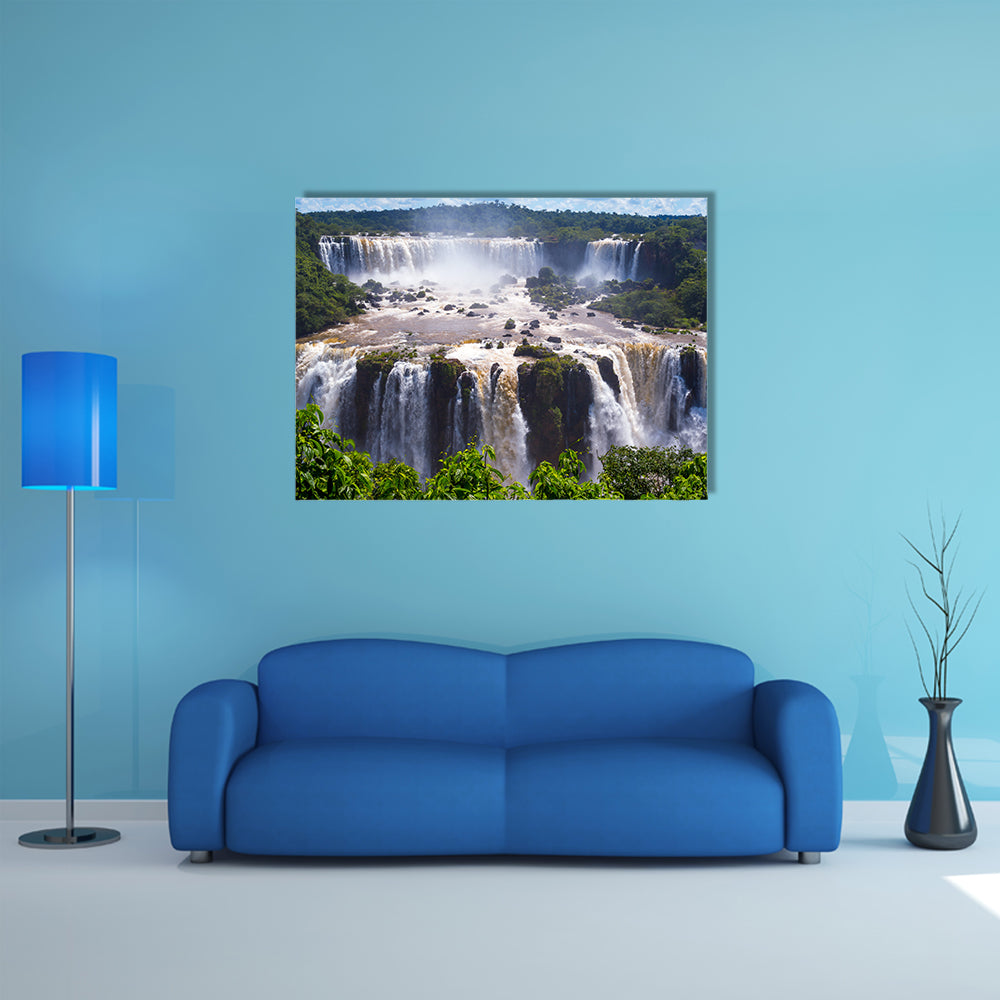 Iguazu Falls or Iguassu Falls in Brazil Multi Panel Canvas Wall Art