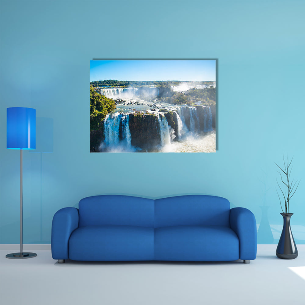 Iguazu Falls or Devils Throat Multi Panel Canvas Wall Art