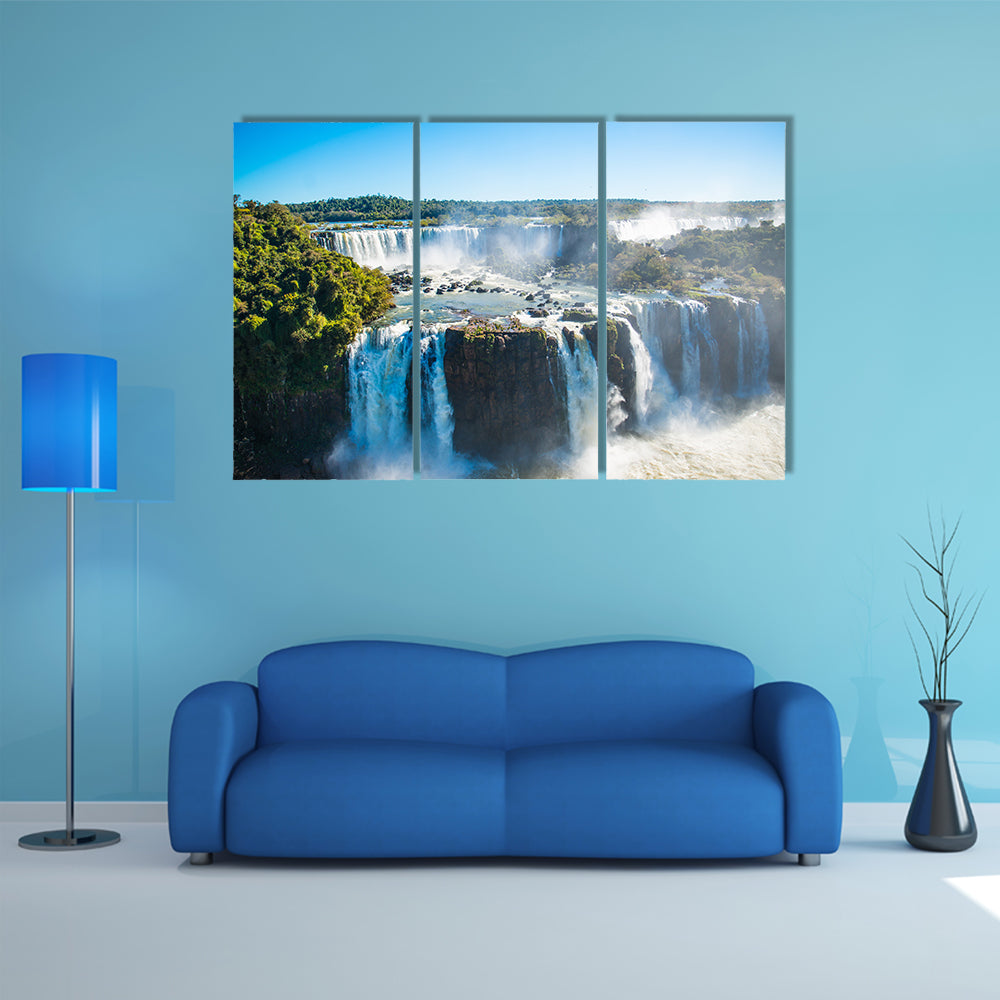 Iguazu Falls or Devils Throat Multi Panel Canvas Wall Art