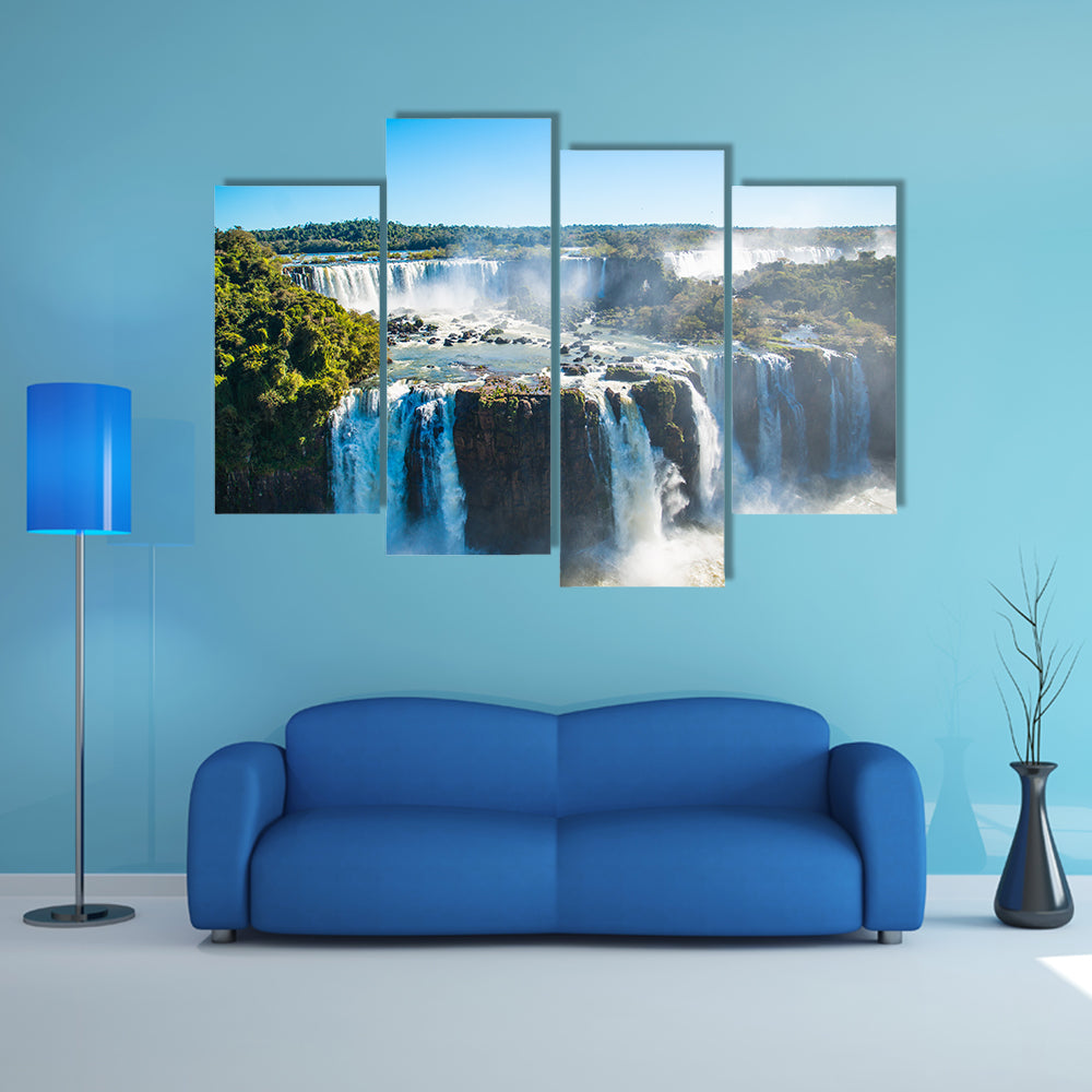 Iguazu Falls or Devils Throat Multi Panel Canvas Wall Art