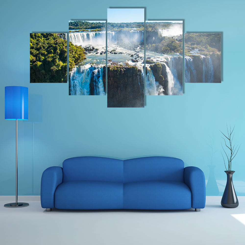 Iguazu Falls or Devils Throat Multi Panel Canvas Wall Art