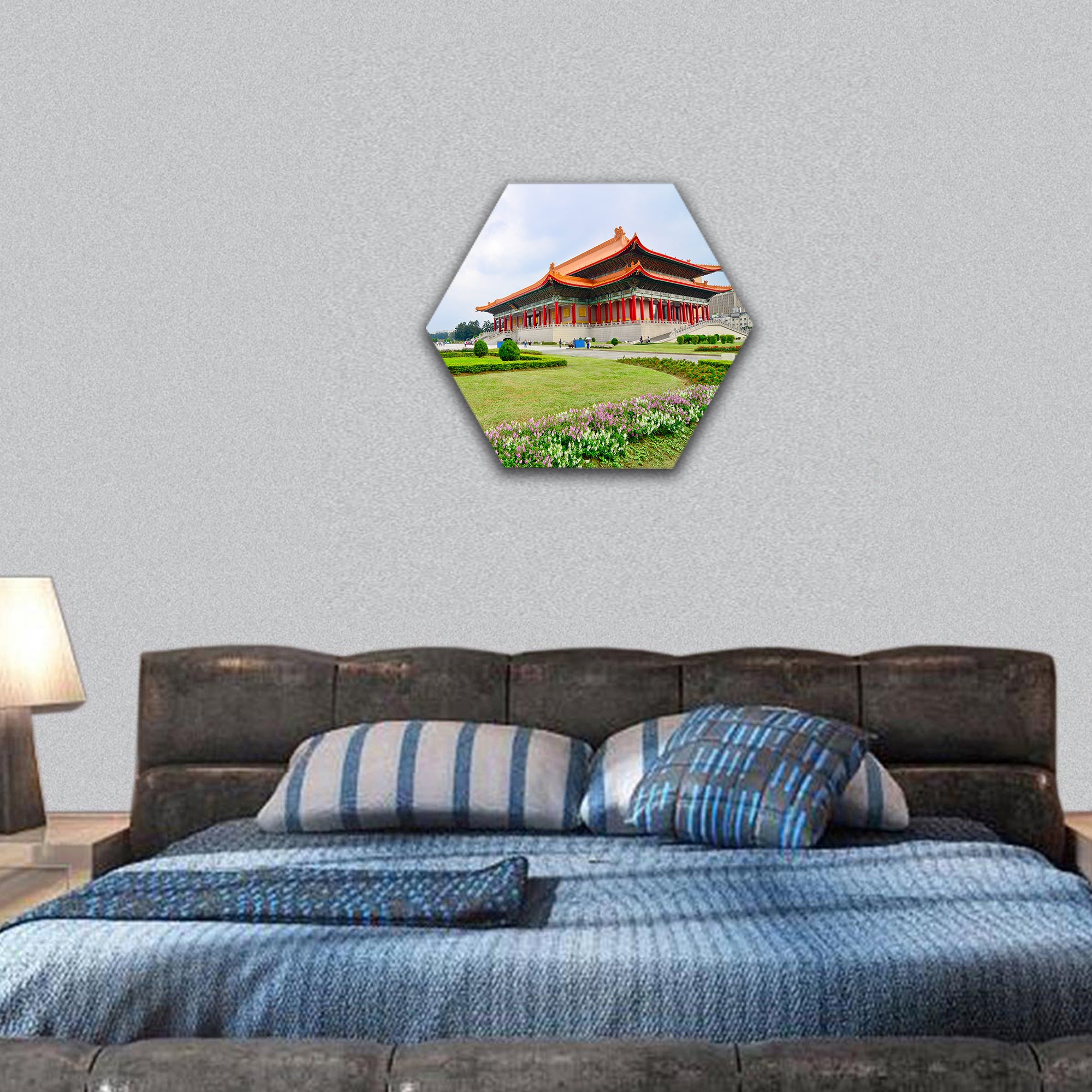 National Theater Hall of Taiwan Democracy Square hexagonal canvas wall art