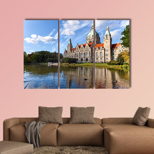 Hanover city-hall, Hannover Neues Rathaus multi panel canvas wall art