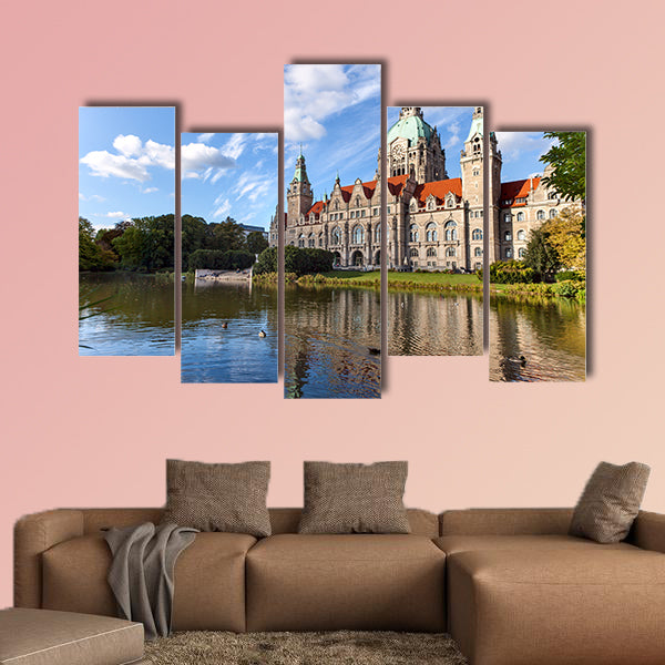 Hanover city-hall, Hannover Neues Rathaus multi panel canvas wall art