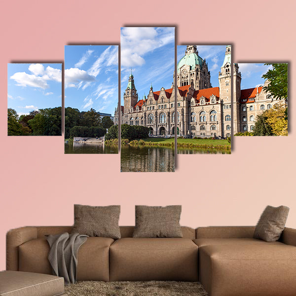 Hanover city-hall, Hannover Neues Rathaus multi panel canvas wall art