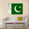 Pakistan National Flag Multi Panel Canvas Wall Art