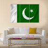 Pakistan National Flag Multi Panel Canvas Wall Art