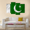 Pakistan National Flag Multi Panel Canvas Wall Art