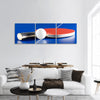 Equipment for table tennis - racket, ball, table panoramic canvas wall art