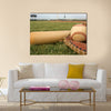 Baseball & Bat on the Field Multi panel canvas wall art