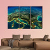 Highly detailed Earth, illuminated by moonlight multi panel canvas wall art