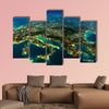 Highly detailed Earth, illuminated by moonlight multi panel canvas wall art