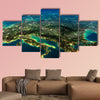 Highly detailed Earth, illuminated by moonlight multi panel canvas wall art