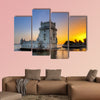 Beautiful famous Belem tower in Lisbon, Portugal multi panel canvas wall art