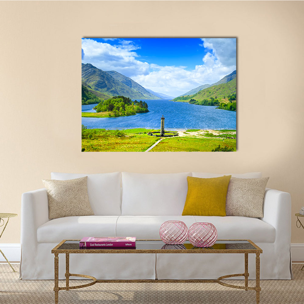 The Glenfinnam monument of the Scotland in the UK multi panel canvas wall art